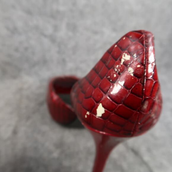 Jessica Simpson Shoes Womens 8 Pumps Stiletto Heel Peep Toe D'Orsay Red Platform - Picture 7 of 14